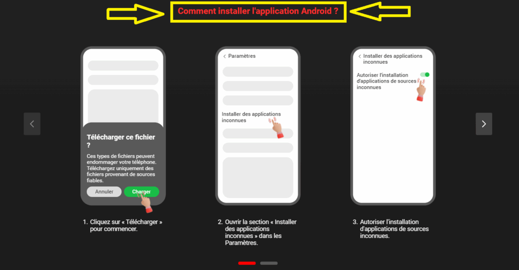 Télécharger l’application sur un téléphone Android