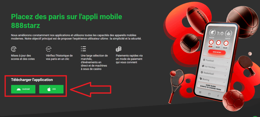 Le téléchargement de l’application mobile
